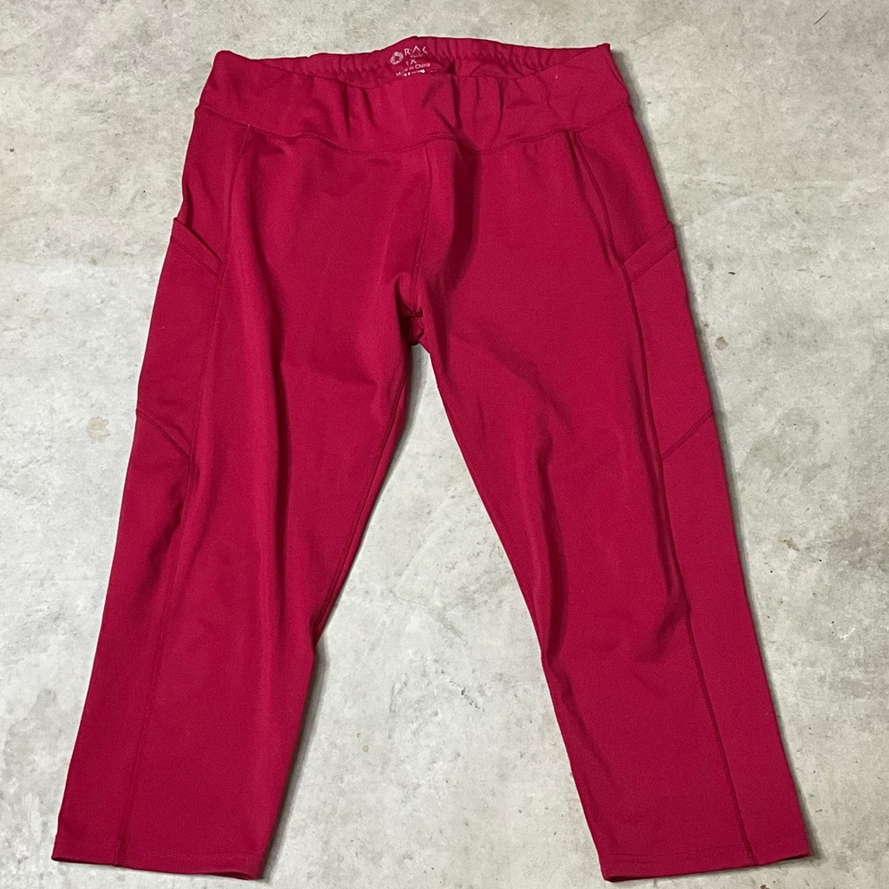 RAG Plus Women's Pinkish Red  Cropped Leggings